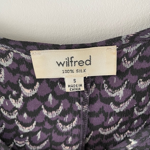Wilfred Minou silk Camisole - purple feather print, Size Small - Picture 4 of 8